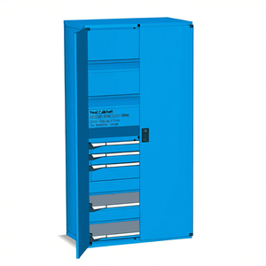 Fami <b>Tool</b> Cabinet With 3 <b>Drawers</b> 1020X598X2000 Mm Grayish White Ral9002 For Workshop Storage - Product Image 3