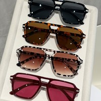 XPZ Lunettes de soleil à double monture large pour femme, haute protection solaire, protection UV, lunettes de soleil polyvalentes, adaptées aux voyages, tendance