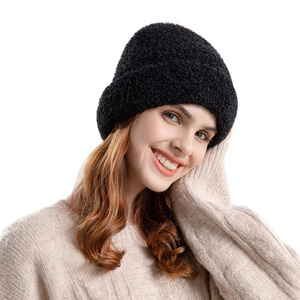 Nuovo <span class=keywords><strong>cappello</strong></span> di lana lavorato a maglia da <span class=keywords><strong>donna</strong></span> invernale europeo protezione per le orecchie caldo <span class=keywords><strong>cappello</strong></span> personalizzato stile orsacchiotto freddo - Product Image 2