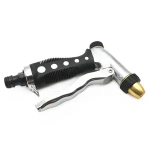 Premium Zinc Hose Nozzle With Brass Adjustalbe Tip And Front Trigger