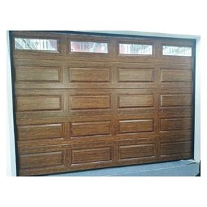 Puerta <span class=keywords><strong>de</strong></span> garaje <span class=keywords><strong>de</strong></span> panel <span class=keywords><strong>de</strong></span> espuma <span class=keywords><strong>de</strong></span> PU con acabado <span class=keywords><strong>de</strong></span> color <span class=keywords><strong>madera</strong></span> <span class=keywords><strong>y</strong></span> acero galvanizado <span class=keywords><strong>de</strong></span> estilo moderno <span class=keywords><strong>para</strong></span> villas estilo abierto rodante con ventanas laterales - Product Image 6