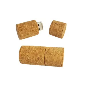 도매 2024 새로운 전자 제품 맞춤형 레이저 로고 나무 USB Pendrive, 나무 와인 마개 모양 USB 저렴한 가격