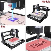 CNC 3018 Pro 3 axes, mini routeur CNC de bureau pour le fraisage du bois, du cuir et de l'acrylique, le perçage, la gravure au laser, avec commande GRBL