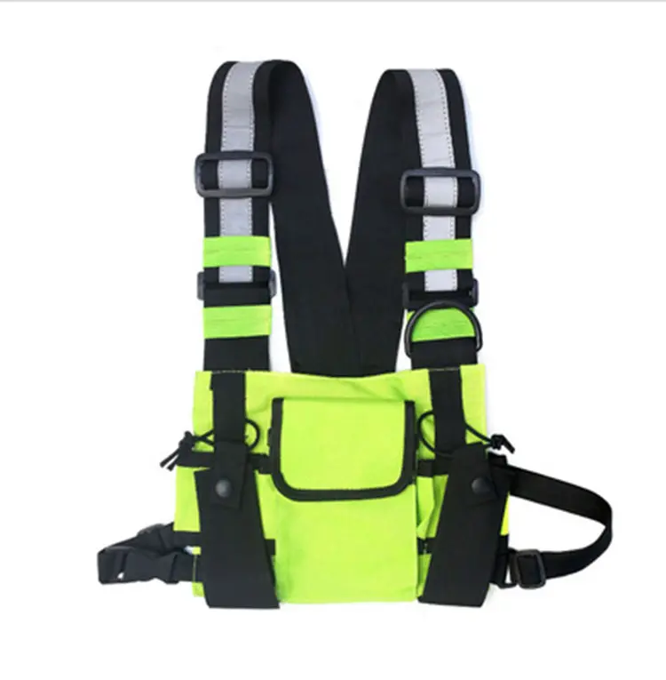 New design mens vest chest rig bag reflective chest bag,unisex custom tactical chest bag bolsos de pecho