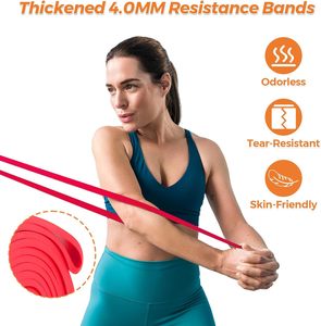 Lot de bandes de résistance longues en TPE, couleurs pastel, pour entraînement, gym, yoga et fitness – Prix de gros - Product Image 2