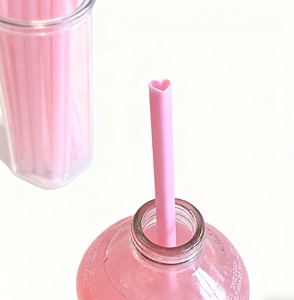 Nhựa dùng một lần ống hút hình trái tim rơm hồng cho Đảng uống ống hút nhựa cho những dịp - Product Image 3