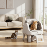 PetPivot AutoScooper 12 Lite Bac à litière automatique pour chat, entrée par le devant, grande capacité, autonettoyant pour plusieurs chats, facile à nettoyer