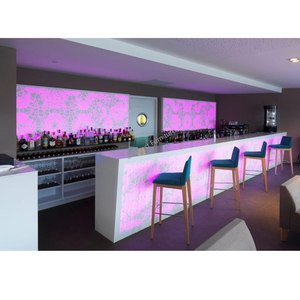 Muebles de restaurante, diseño de mostrador de barra delantera, taburetes de <span class=keywords><strong>Bar</strong></span> de Hotel con luz LED para comida de <span class=keywords><strong>mar</strong></span>, Panel decorativo para mostrador de <span class=keywords><strong>Bar</strong></span> - Product Image 2