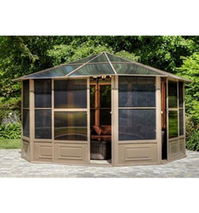 Giardino del sole camere trasporto del basamento di estate casa <span class=keywords><strong>tende</strong></span> da giardino in legno di vetro sunhouse con veranda - Product Image 1