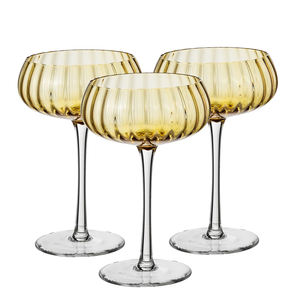 Винтажные винтажные бокалы с вертикальными полосами в ребристые бокалы для коктейля - Product Image 4