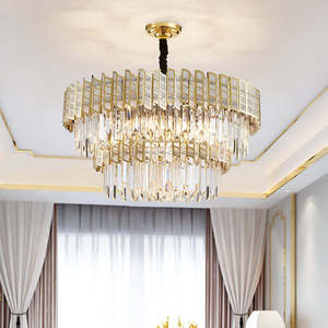 Suspension de lustres en verre cristal moderne pour luminaire d'hôtel de salon de luxe nouveau design - Product Image 4