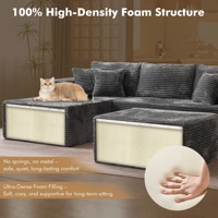 Modulares Cord-Schlafsofa ohne Gestell, Chaiselongue, Vakuumkomprimiert, Konvertierbar, Faltbar, Wohnzimmer-Möbelset