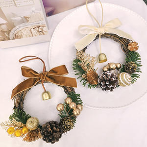 Nuevo Adorno Navideño <span class=keywords><strong>ELIM</strong></span>, Colgante para Coche, Decoración para Puerta, Campana Pequeña, Lazo, Escena de Árbol, Diseño de Plástico de 15 cm, Estilo Chino - Product Image 2