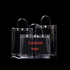 Biểu Tượng Tùy Chỉnh Trong Suốt <span class=keywords><strong>PVC</strong></span> Tote Mua Sắm Túi Rõ Ràng Nhựa Quà Tặng Túi Cho Quà Tặng Khuyến Mãi Các Mặt Hàng Trong Kho - Product Image 1