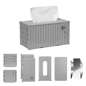 Nuovo Porta Fazzoletti a Forma di Container, Ornamenti e Regali Creativi per Ufficio - Product Image 5