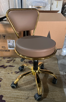 Chaise pivotante moderne imperméable en PU facile à ranger, confortable, avec cadre en acier inoxydable pour bureau, hôtel, salon, clinique, bureau, côté table
