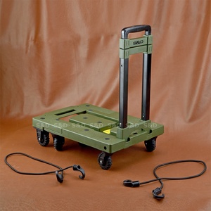 Truk Keranjang Troli Tangan Koper Belanja Lipat 7 Roda, Tempat Datar Portabel Tugas Berat 150 - Product Image 2