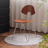 Chaise Botai Shell, style nordique, chaise de salle à manger en bois massif, dossier haut, design haut de gamme, vintage, mobilier d'intérieur, chaise empilable