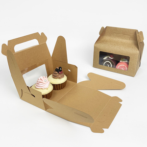 Boîtes à pâtisserie en papier kraft avec fenêtre transparente pour gâteaux roulés, taille personnalisée, avec couvercle, personnalisation du logo - Product Image 4