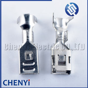 50 pièces 6.3mm femelle borne de fil à sertir automatique prise de voiture lâche broches mentales borne en cuivre étamé pour connecteur 15454358 - Product Image 2