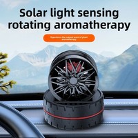 Diffuseur de parfum d'ambiance portable 2025 de luxe à évaporation naturelle, modèle moyeu de roue forgé solaire, en ABS+Métal massif, accessoires intérieurs de voiture