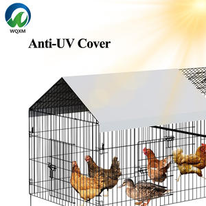 กรงสัตว์ขนาดเล็กพร้อมหลังคายอดแหลมสำหรับใช้ในบ้านใหม่เหล็กชุบสังกะสีสำหรับไก่กระต่ายและชิน<span class=keywords><strong>ชิ</strong></span>ลล่า - Product Image 5