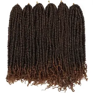 Mayorista Trenzas de ganchillo Passion Twist Hair Rastas africanas trenzado rizo francés extensión de cabello trenzado para personas negras