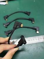 Cable de extensión USB C de ángulo recto de 90 grados 3,2 Gen 2 20Gbps macho a hembra tipo C 4K Cable extensor de video TIPO C BLOQUEO HEMBRA