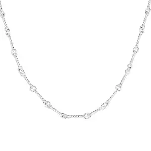 Catena a maglia intrecciata a mano personalizzata S925 catena a barra in corda intrecciata in argento Sterling per la creazione di gioielli da donna permanenti