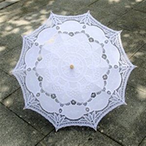 P261 Mini parapluie de décoration pour petits enfants Parasol en <span class=keywords><strong>dentelle</strong></span> <span class=keywords><strong>ivoire</strong></span> blanc pour mariée mariage Contrôle manuel pour enfants - Product Image 4