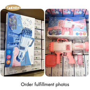 Pistola de Burbujas YACHEN Lanzacohetes con 32 Agujeros Juguete de Burbujas <span class=keywords><strong>Rocket</strong></span> <span class=keywords><strong>Boom</strong></span> Tipo Gatling para Adultos y Niños - Product Image 4