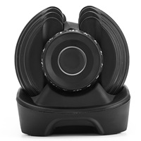 Ensemble d'haltères réglables automatiques Snode Power Silver Water, avec options de 2,5 kg et ensembles de 15 kg, plaques unisexes