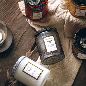 Bougie parfumée au soja 100% naturel, vente en gros, pot de bougie en verre avec couvercle - Product Image 5