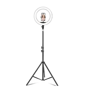 14 inch LED Ring Light+2.1m Tripod Mount+Phone Clip CN Plug 24W 3200K-5500K Live Ring Fill light