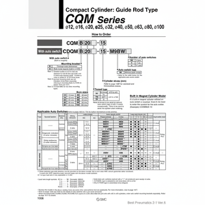 Cylindre compact SMC Pneumatics CDQMB16-10 pièce pneumatique de haute qualité - Product Image 1