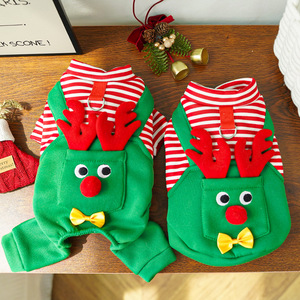 MSYO Vêtements d'hiver épais et chauds pour animaux de compagnie Costume de Noël pour chien Elk Vente en gros de vêtements pour chats et chiens Cosplay pour chats et chiens - Product Image 2