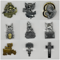 Badge religieux moderne en alliage de zinc avec clip de visière et impression sérigraphiée - Artisanat métallique religieux