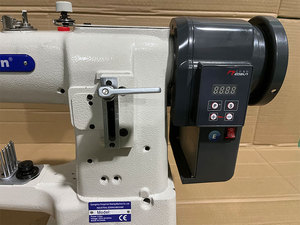 Máy may công nghiệp một trống tự động cấp liệu Raynian-335PF. Máy may da, giày dép và túi xách. Khâu đi bộ. - Product Image 5