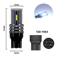 Nouvelles ampoules LED Hyper Flash Canbus 1156 1157 T20 7440 7443 blanches sans erreur pour feux de signalisation et de recul de voiture avec dissipateur thermique