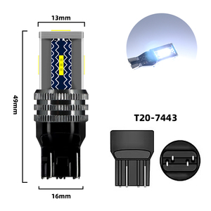 Nueva Luz LED Canbus Hyper Flash 1156 1157 T20 7440 7443 Blanca Sin Errores para Señalización de Coche y Luz de Reversa con Disipador de Calor - Product Image 6