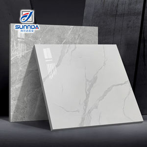 Carreaux de sol chinois Matériau de construction 60x60cm Carreau de céramique brillant en porcelaine polie émaillée - Product Image 1