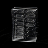 Type de carte magnétique acrylique Transparent support de support d'affichage d'art d'ongle pour l'affichage d'accessoire de bureau de Salon