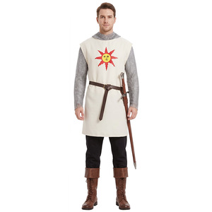 Costume de cosplay solaire, tenue de guerrier du soleil médiéval, gilet en maille avec ceinture et épée pour jeu de rôle et anime - Product Image 1