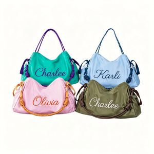 Bolso Tote Clásico de Nailon, Personalizable con Nombre, Impermeable, Resistente, Bolso Deportivo de Viaje, Ajustable, con Correa Cruzada para el Hombro - Product Image 1