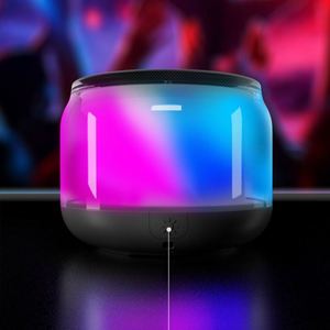JW939 New Style Portable Fashion Mini Speaker RGB Colorful LED Light Wireless USB TF <b>AUX</b> Loudly Sound Control Speakers - Product Image 3