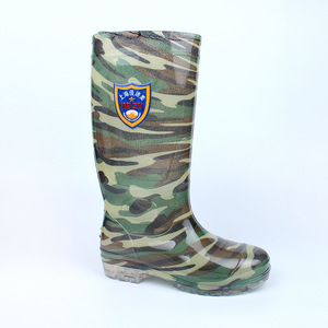 Botas de Lluvia de Goma de Caña Alta con Camuflaje para Hombre, Antideslizantes, de Tacón Bajo y Reforzadas, para Trabajo y Minería, Linyi Shandong - Product Image 5