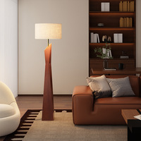 Lampadaire LED de style français, rétro mi-siècle, haut de gamme, luxe discret, trois couleurs, intensité variable, commande par interrupteur au pied, en résine