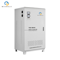 Stabilisateur de tension servo-moteur monophasé CA 50 kVA SVC AVR avec composants en cuivre 160 V-250 V vers 220 V pour machines industrielles