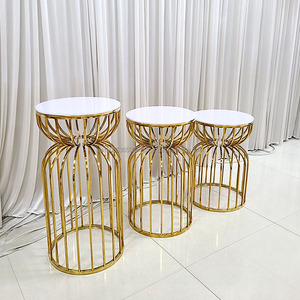 Furun Thanh Lịch Bánh Cưới Đứng Vàng Thép Không Gỉ Chân Bệ Xi Lanh Bàn Tráng Miệng Cho Tổ Chức Sự Kiện Đảng Trang Trí Nội Thất - Product Image 6