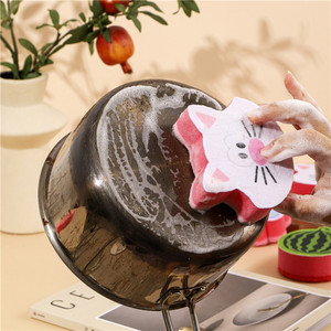 环保定制形状洗碗海绵厨房清洁洗涤器和垫洗碗海绵 - Product Image 6